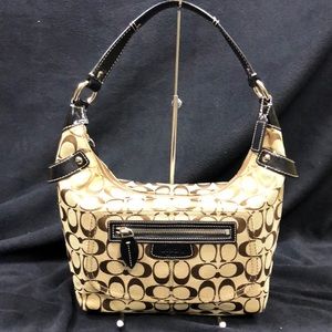 Coach optic signature hobo shoulder purse medium.